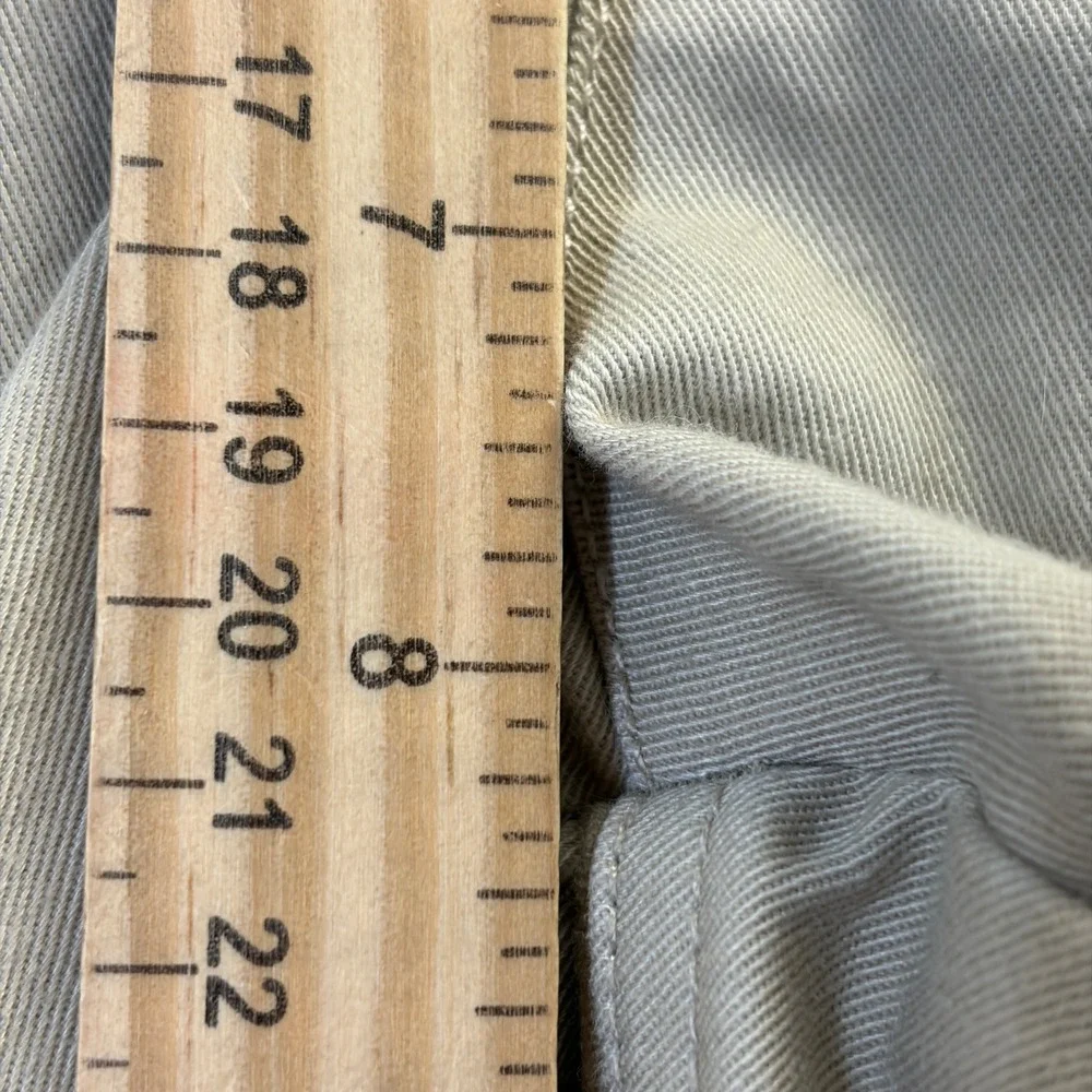 Volcom Y2K Micro Mini Chino Shorts Women Size 27 Khaki Skater Summer Minimalist - Picture 5 of 9